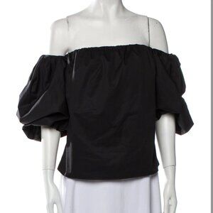Johanna Ortiz Secret Crop Puff Sleeve Blouse
